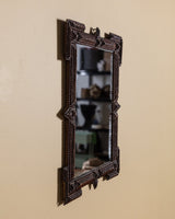 Tramp Art Mirror with Exaggerated Corners & Points, Late 19th Century - Lone Fox