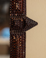 Tramp Art Mirror with Exaggerated Corners & Points, Late 19th Century - Lone Fox