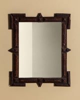 Tramp Art Mirror with Exaggerated Corners & Points, Late 19th Century - Lone Fox