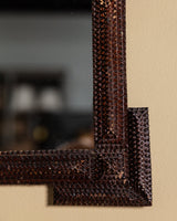 Tramp Art Mirror with Exaggerated Corners & Points, Late 19th Century - Lone Fox
