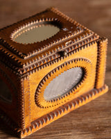 Tramp Art Mirrored Trinket Box, American, Early 20th Century - Lone Fox