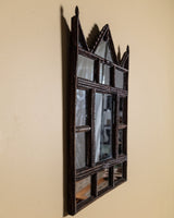 Tramp Art Pointed Gable Mirror with Panels, 19th Century - Lone Fox