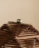 Tramp Art Popsicle Stick Table Lamp, 1970's - Lone Fox