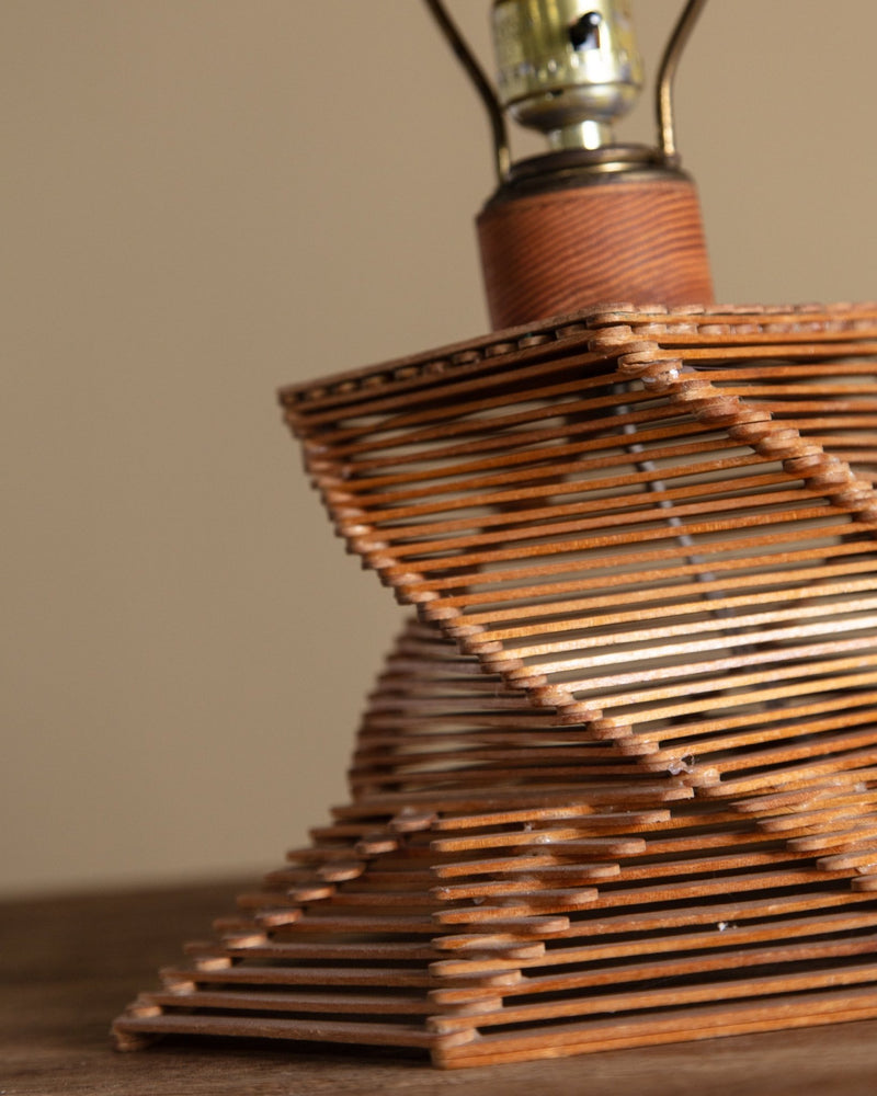 Tramp Art Popsicle Stick Table Lamp, 1970's – Lone Fox