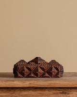 Tramp Art Pyramid Carved Box, Late 19th Century - Lone Fox