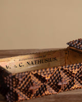 Tramp Art Pyramid Carved Box, Late 19th Century - Lone Fox