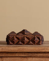 Tramp Art Pyramid Carved Box, Late 19th Century - Lone Fox