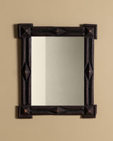 Tramp Art Pyramid & Diamond Mirror, 19th Century - Lone Fox