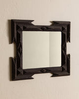 Tramp Art Ribbon Corner Mirror, 19th Century - Lone Fox