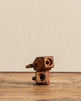 Tramp Art Salt & Pepper Shakers, Signed 1942 - Lone Fox