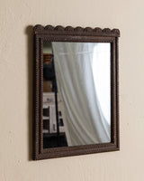 Tramp Art Scallop Top Mirror, 19th Century - Lone Fox