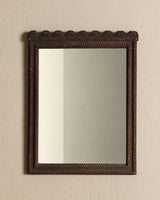 Tramp Art Scallop Top Mirror, 19th Century - Lone Fox
