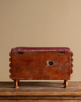 Tramp Art Spool Box with Red Top, American, Early 20th Century - Lone Fox