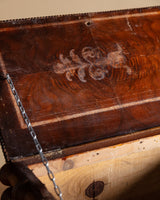 Tramp Art Spool Box with Red Top, American, Early 20th Century - Lone Fox