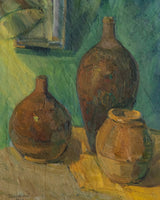Trio of Jugs Still Life Oil Painting by Vlad Nielsen, Denmark, 1966 - Lone Fox