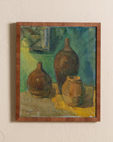 Trio of Jugs Still Life Oil Painting by Vlad Nielsen, Denmark, 1966 - Lone Fox
