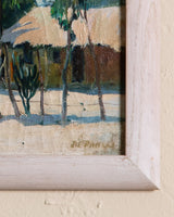 Tropical Village Oil Painting by Paul De Pauw, Belgium, 1950's - Lone Fox