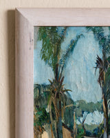 Tropical Village Oil Painting by Paul De Pauw, Belgium, 1950's - Lone Fox