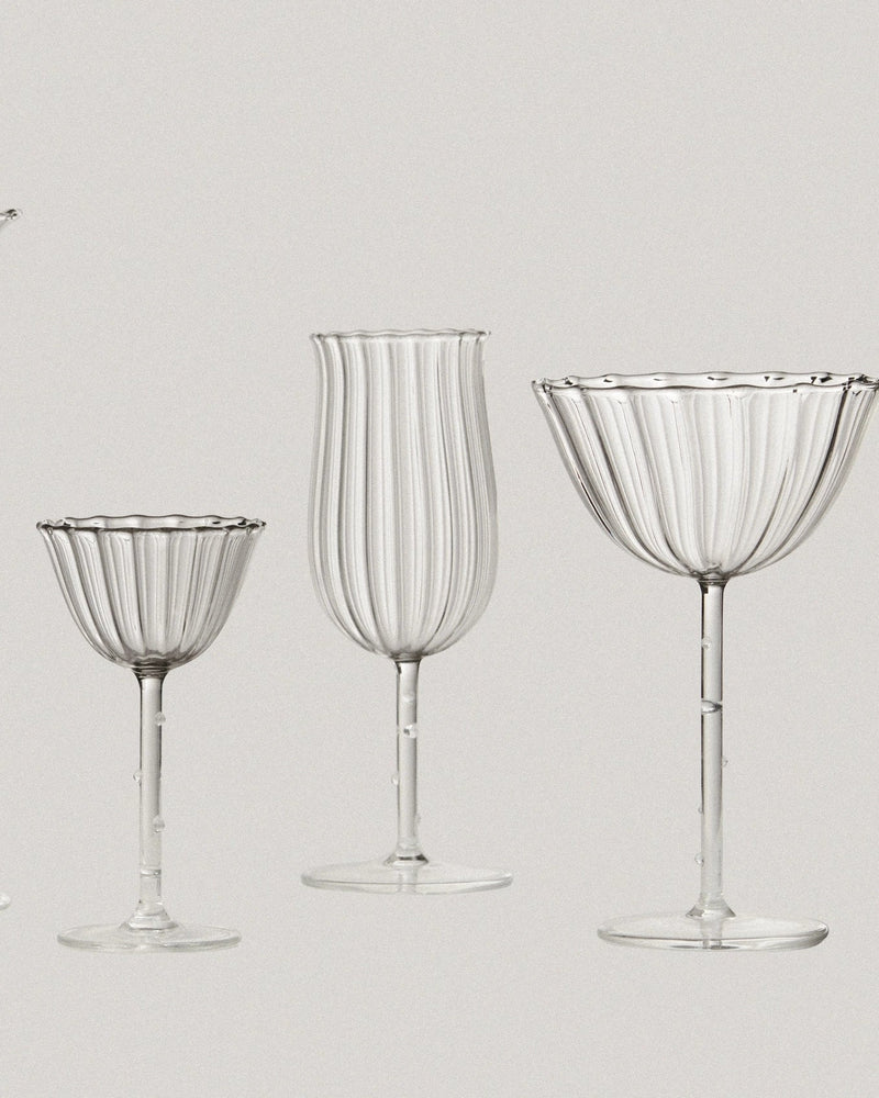 Tulip Wine Glass, Clear (Set of 4) - Lone Fox