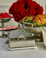 Tuscan Rectangular Pewter & Ceramic Butter Dish - Lone Fox