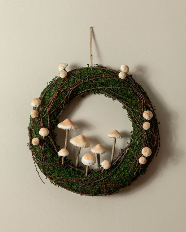 Twig & Moss Wreath w/ Mushrooms - Lone Fox