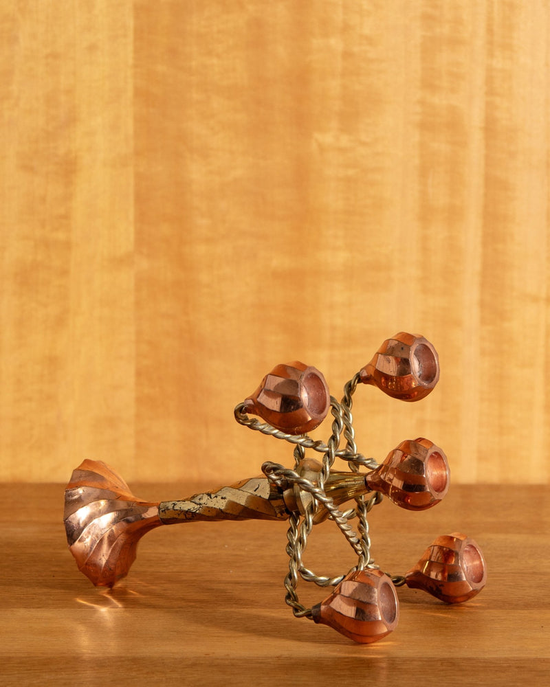 Twisted Copper + Brass Candelabra - Lone Fox