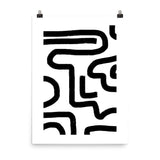 Un - fluid Lines Art Print - Lone Fox