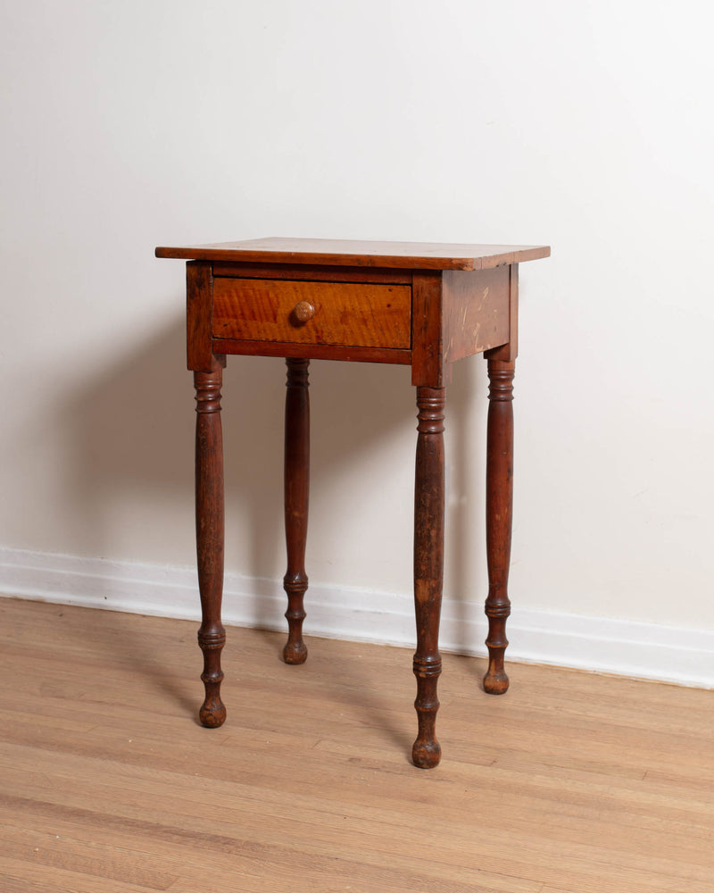 Antique Pine Side Table w/ Drawer