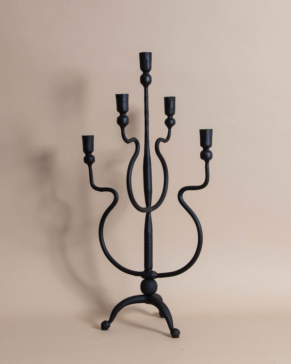 Meara Forged Iron Candelabra