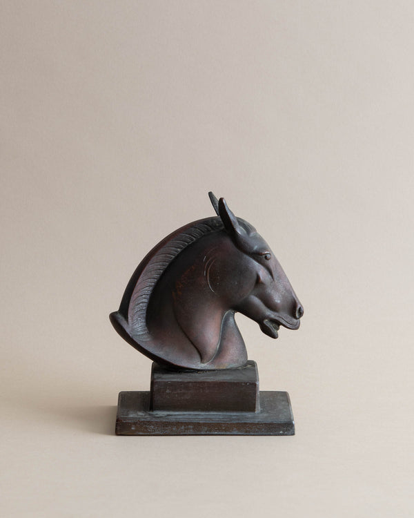 Bronze Horse Bust Statue