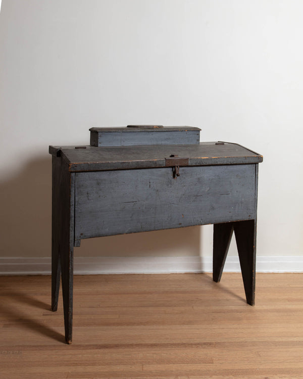 Primitive Blue American Desk From 1845