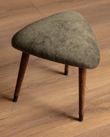 Scandinavian Lounge Chair & Ottoman in Olive Mohair, 1960's