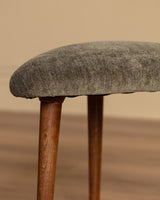 Scandinavian Lounge Chair & Ottoman in Olive Mohair, 1960's