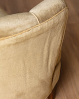 Danish Banana Sofa in Original Hached Mohair, 1940's