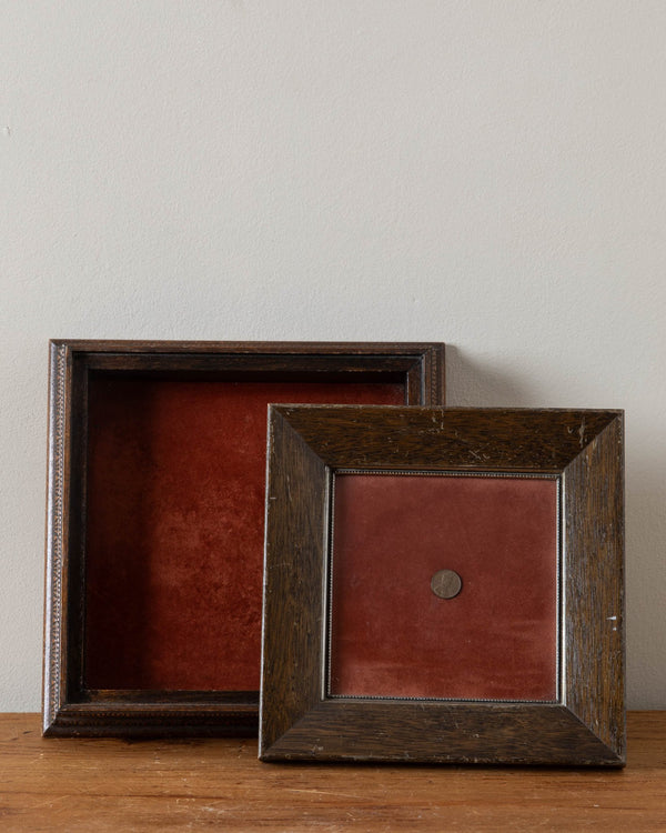 Velvet Lined Victorian Box w/ 1958 Penny - Lone Fox