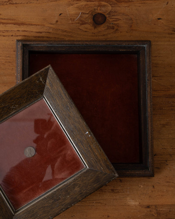 Velvet Lined Victorian Box w/ 1958 Penny - Lone Fox