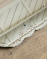 Venetian Style Crest Mirror with Etched Details, Italy, 1950s - Lone Fox