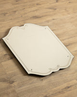 Venetian Style Crest Mirror with Etched Details, Italy, 1950s - Lone Fox