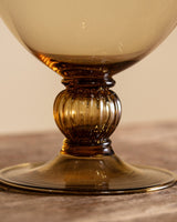 Venini Veronese Murano Amber Blown Glass Vase, Italy, 1960's - Lone Fox
