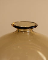Venini Veronese Murano Amber Blown Glass Vase, Italy, 1960's - Lone Fox