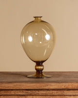 Venini Veronese Murano Amber Blown Glass Vase, Italy, 1960's - Lone Fox