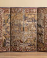 Verdure - Style Needlepoint Tapestry Folding Screen, Europe, 1930's - Lone Fox
