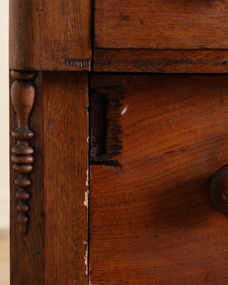 Victorian 4 Drawer Walnut Dresser - Lone Fox