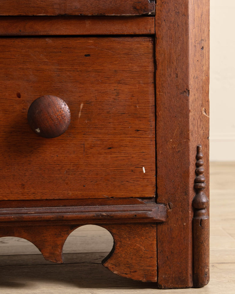 Victorian 4 Drawer Walnut Dresser - Lone Fox