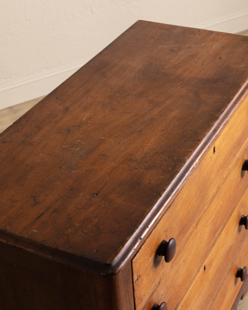 Victorian 4 Drawer Walnut Dresser - Lone Fox