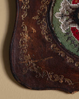 Victorian Beaded Floral Needlework in Walnut Frame, Circa 1890 - Lone Fox