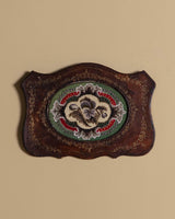 Victorian Beaded Floral Needlework in Walnut Frame, Circa 1890 - Lone Fox