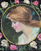 Victorian Woman Portrait Oil Painting from 1915 - Lone Fox