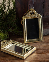 Vintage Baroque Gold Mirror Ornament - Lone Fox