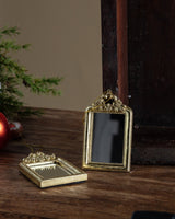 Vintage Baroque Gold Mirror Ornament - Lone Fox